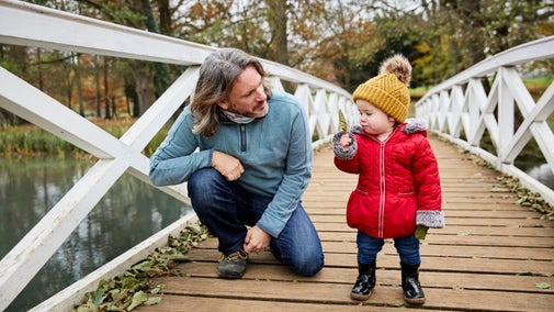 Visitors in the garden in autumn at Stowe, Buckinghamshire